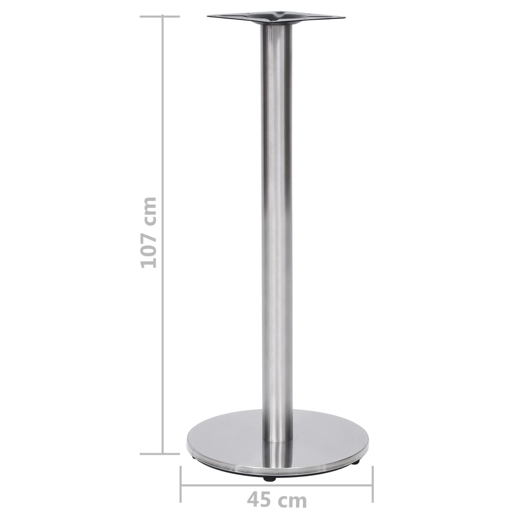 Bistro Table Leg Silver Ø45x107 cm Stainless Steel