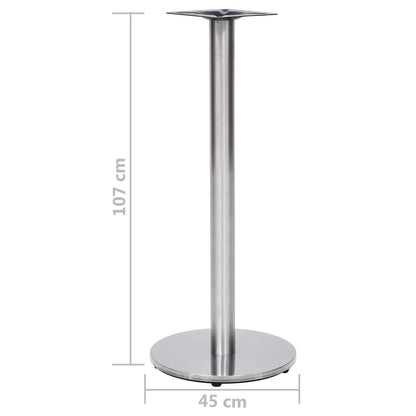 Bistro Table Leg Silver Ø45x107 cm Stainless Steel