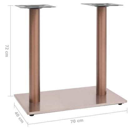 Bistro Table Leg Brass 70x40x72 cm Stainless Steel