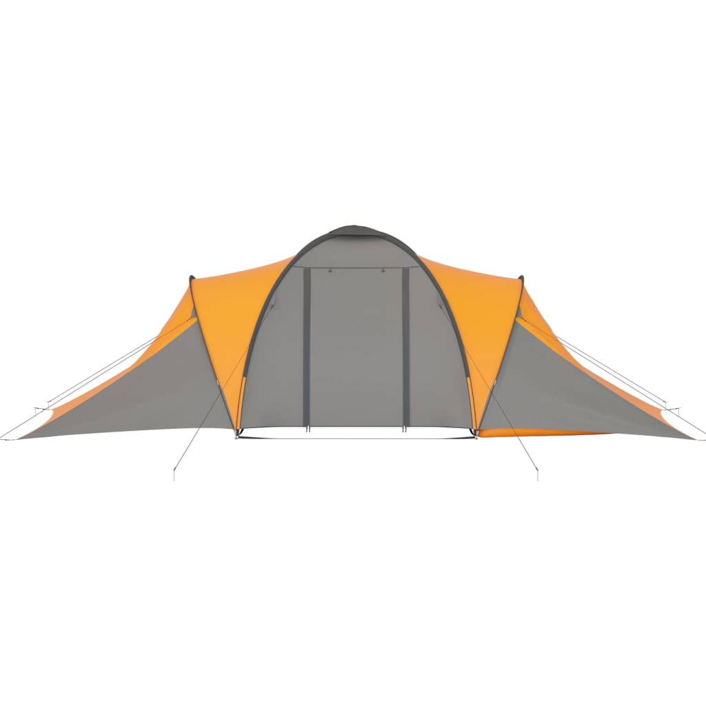 Camping Tent 6 Persons Grey and Orange