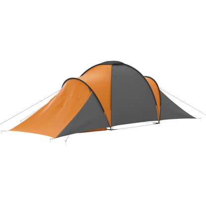 Camping Tent 6 Persons Grey and Orange