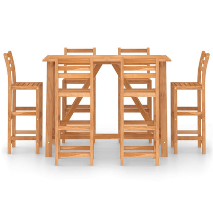 7 Piece Outdoor Bar Set Solid Acacia Wood