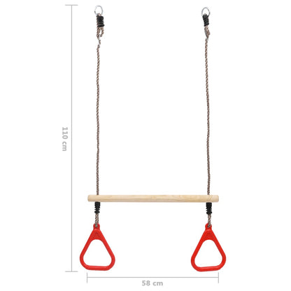 Trapeze Swing Bar with Rings