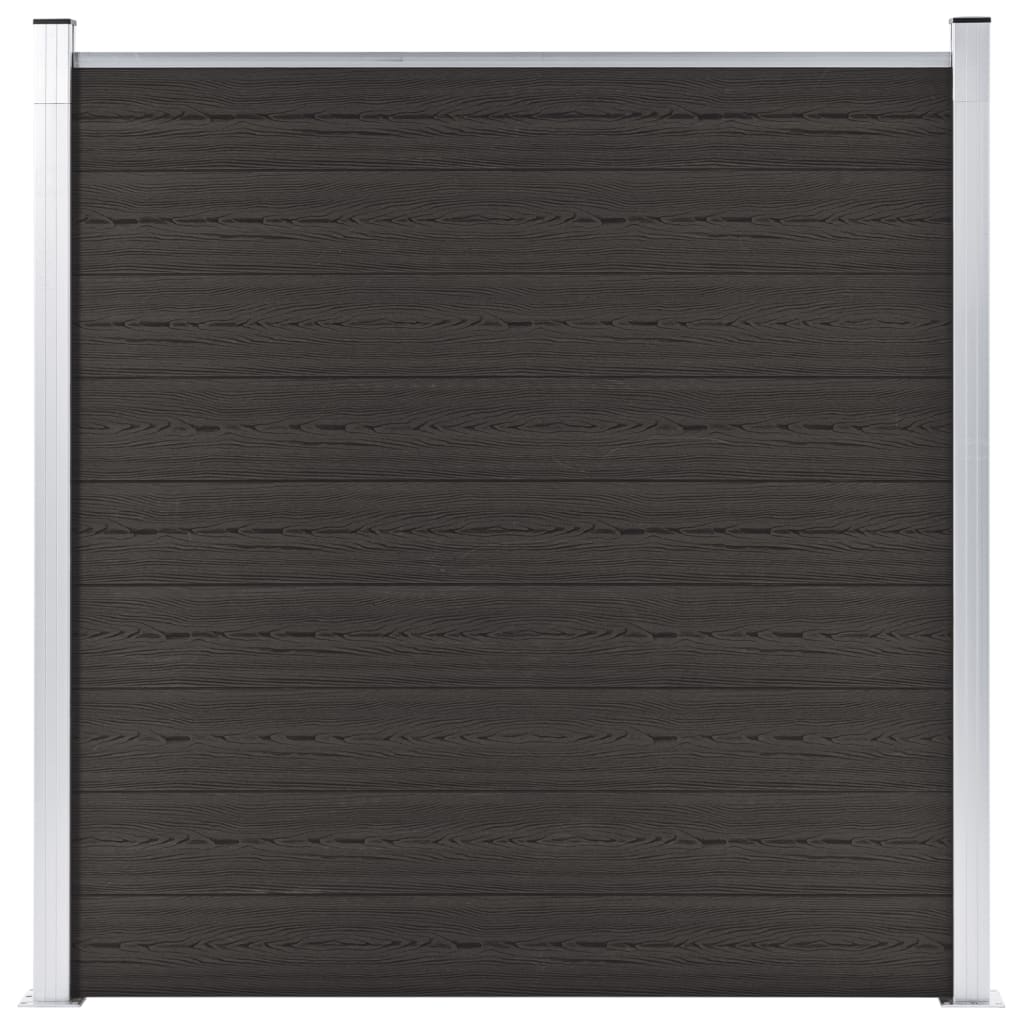 Fence Panel WPC 180x186 cm Black