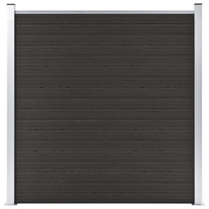 Fence Panel WPC 180x186 cm Black