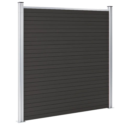 Fence Panel WPC 180x186 cm Black