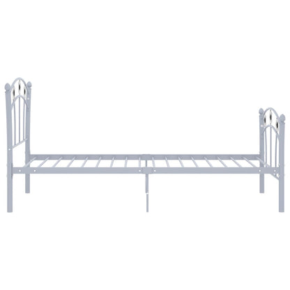 Bed Frame with Football Design Grey Metal 90x200 cm