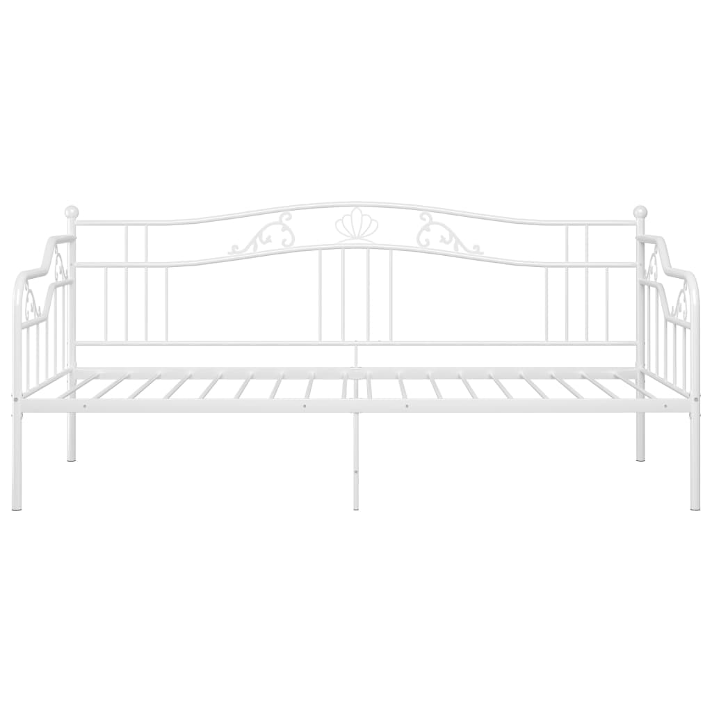 Sofa Bed Frame White Metal 90x200 cm