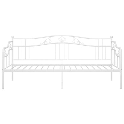 Sofa Bed Frame White Metal 90x200 cm