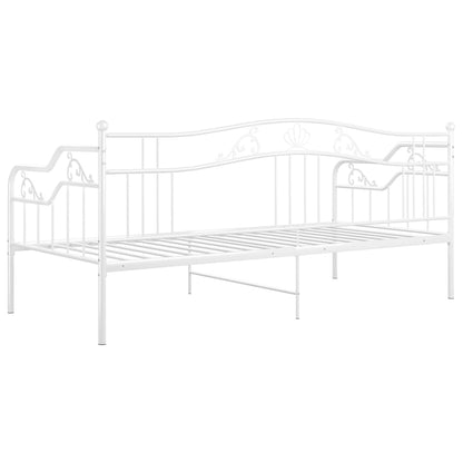 Sofa Bed Frame White Metal 90x200 cm