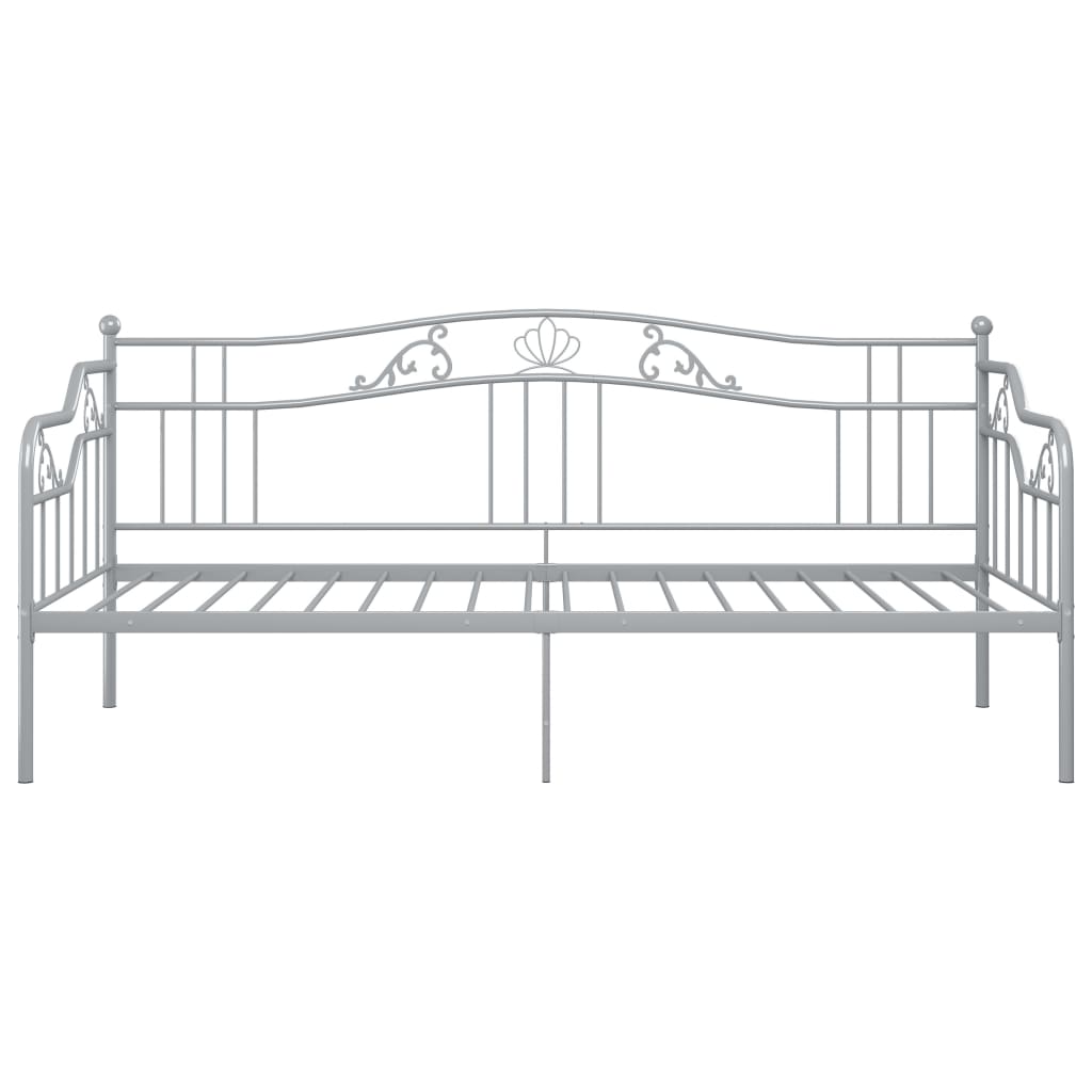 Sofa Bed Frame without Mattress Grey Metal 90x200 cm