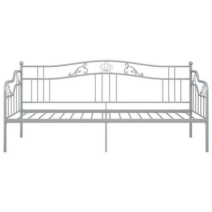 Sofa Bed Frame without Mattress Grey Metal 90x200 cm