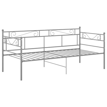 Sofa Bed Frame without Mattress Grey Metal 90x200 cm