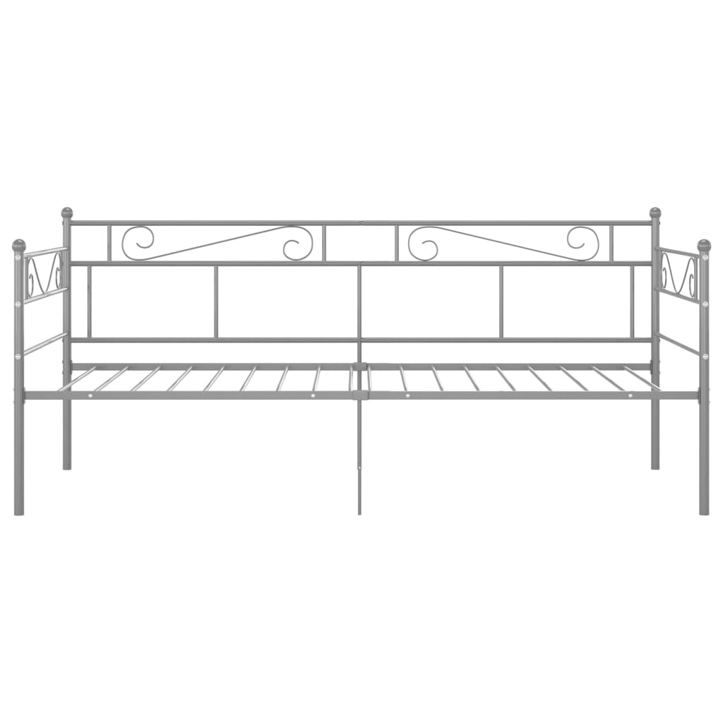 Sofa Bed Frame without Mattress Grey Metal 90x200 cm