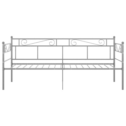 Sofa Bed Frame without Mattress Grey Metal 90x200 cm