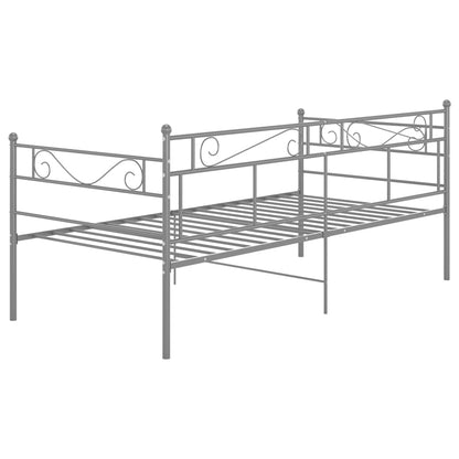 Sofa Bed Frame without Mattress Grey Metal 90x200 cm