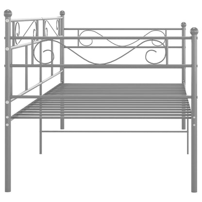 Sofa Bed Frame without Mattress Grey Metal 90x200 cm