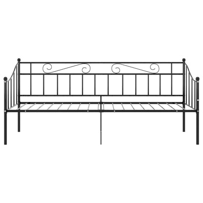 Sofa Bed Frame without Mattress Black Metal 90x200 cm