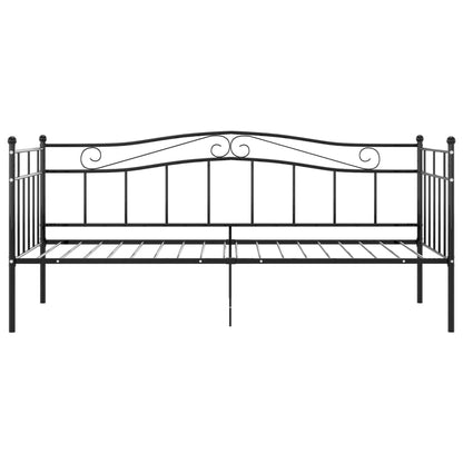 Sofa Bed Frame without Mattress Black Metal 90x200 cm