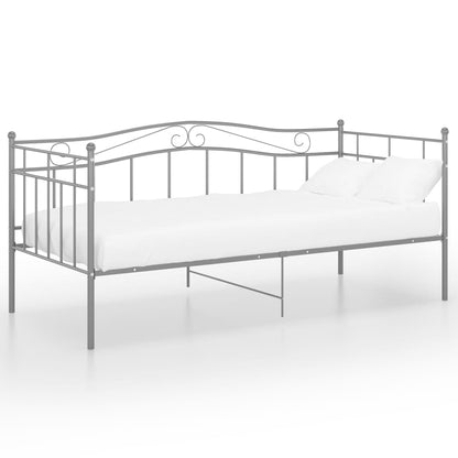 Sofa Bed Frame Grey Metal 90x200 cm