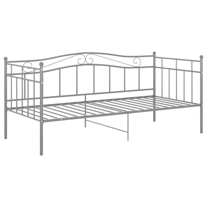 Sofa Bed Frame Grey Metal 90x200 cm