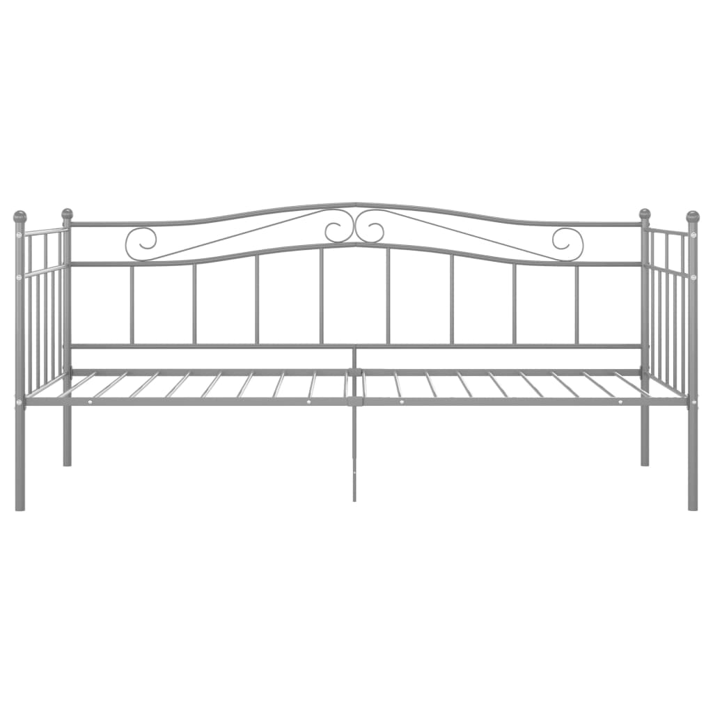 Sofa Bed Frame Grey Metal 90x200 cm