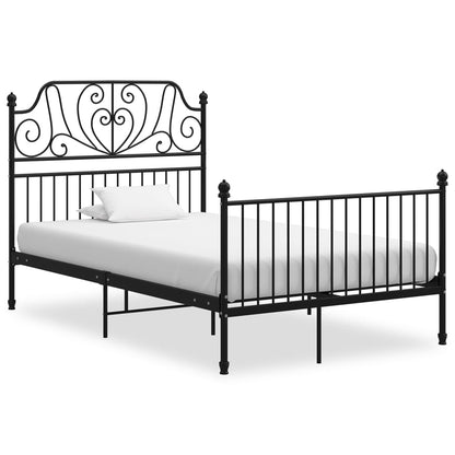 Bed Frame Black Metal 120x200 cm