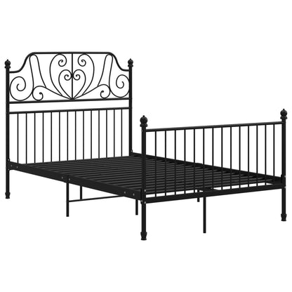 Bed Frame Black Metal 120x200 cm