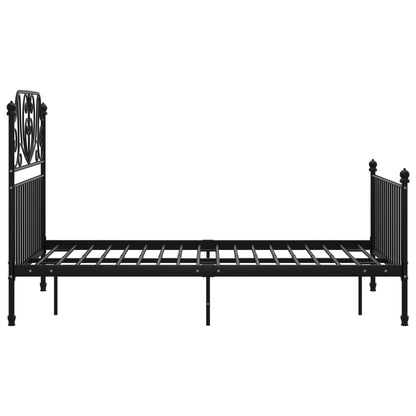 Bed Frame Black Metal 120x200 cm