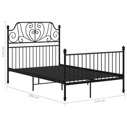 Bed Frame Black Metal 120x200 cm