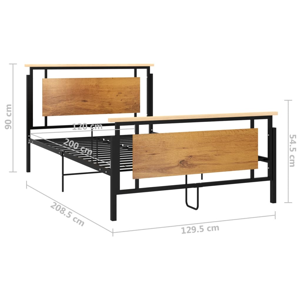 Bed Frame without Mattress Metal 120x200 cm