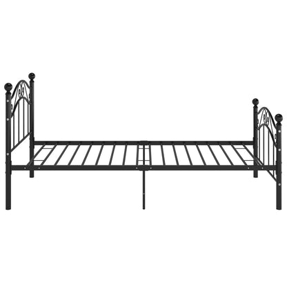 Bed Frame without Mattress Black Metal 90x200 cm