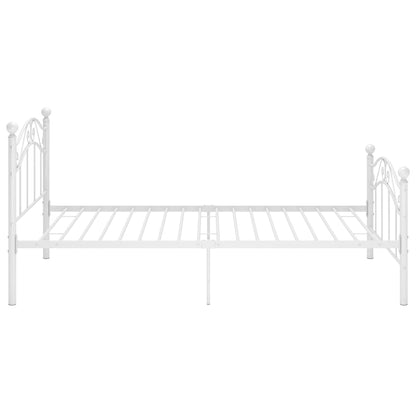 Bed Frame without Mattress White Metal 100x200 cm