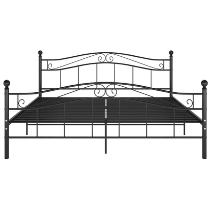 Bed Frame without Mattress Black Metal 160x200 cm