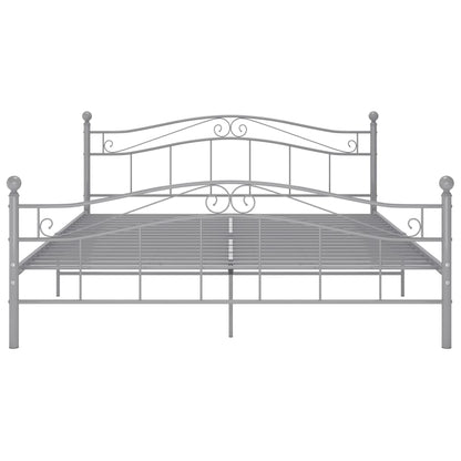 Bed Frame without Mattress Grey Metal 200x200 cm