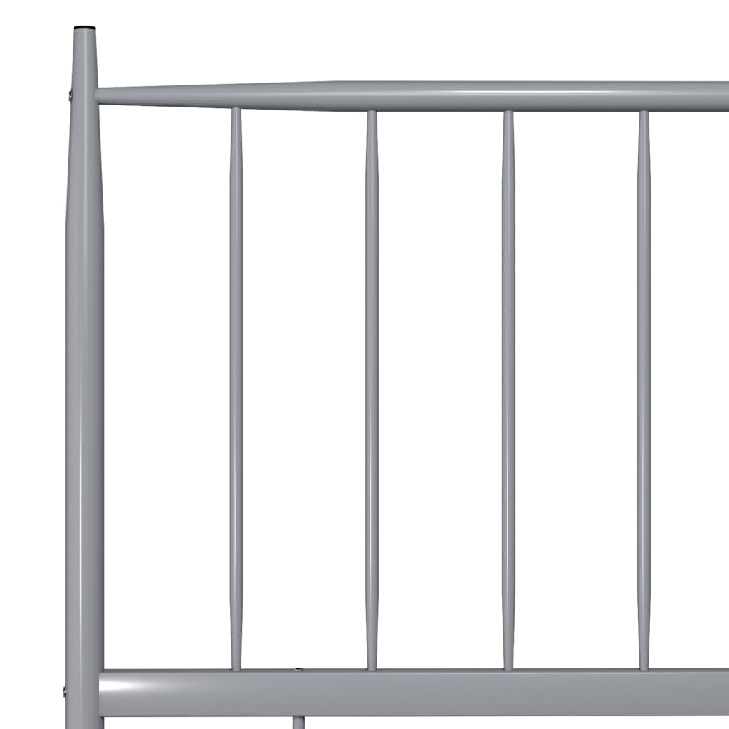 Bed Frame without Mattress Grey Metal 200x200 cm