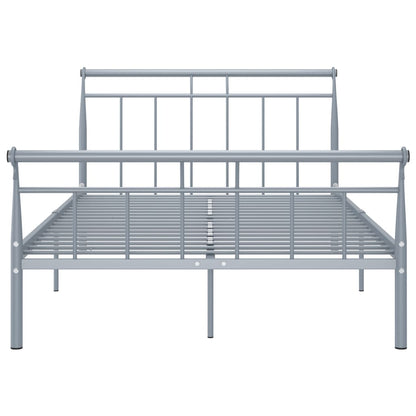 Bed Frame without Mattress Grey Metal 120x200 cm