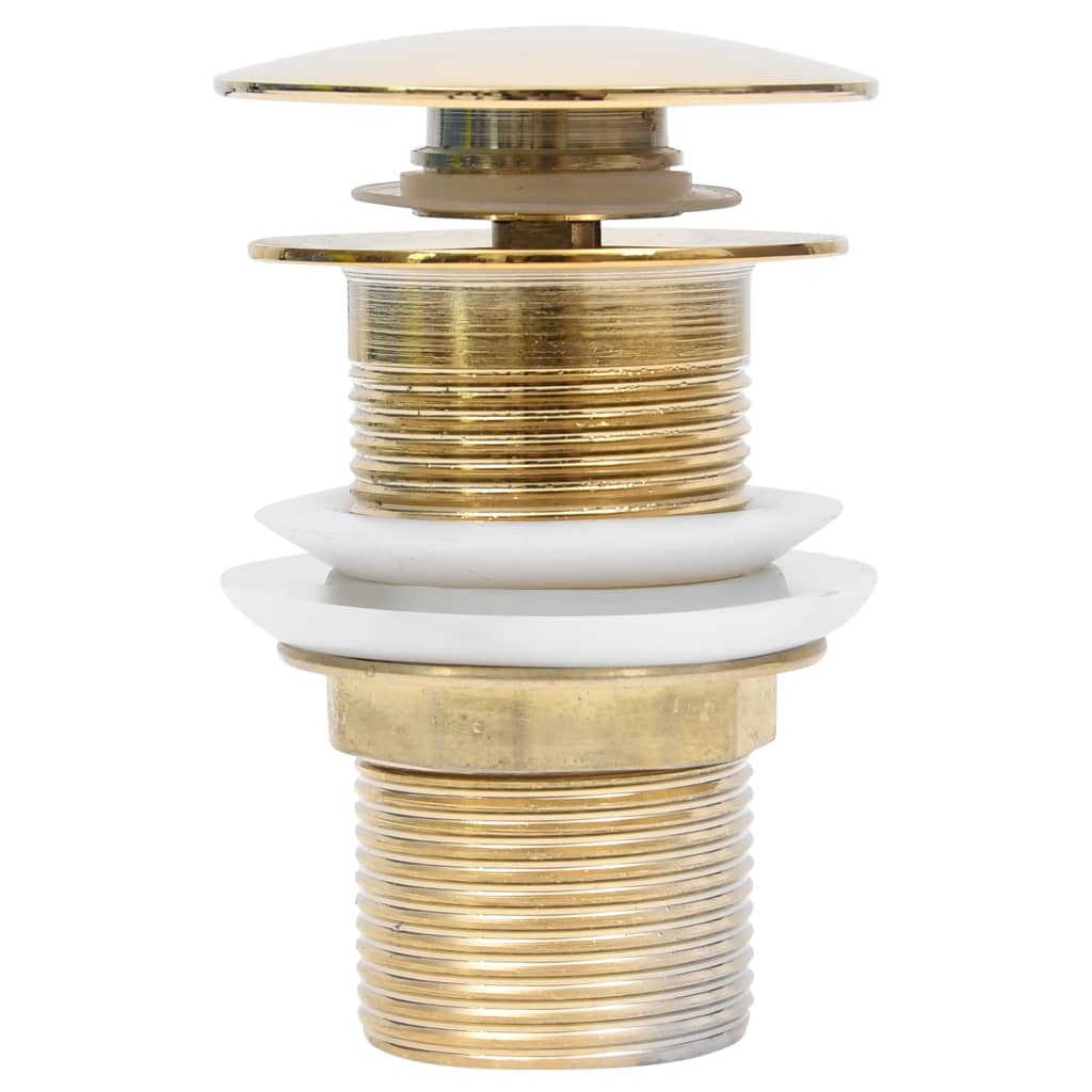 Push Drain without Overflow Function Gold 6.4x6.4x9.1 cm