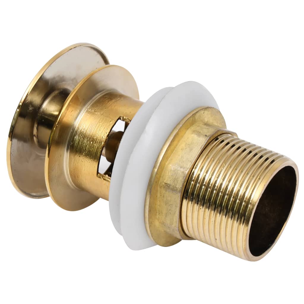 Push Drain without Overflow Function Gold 6.4x6.4x9.1 cm