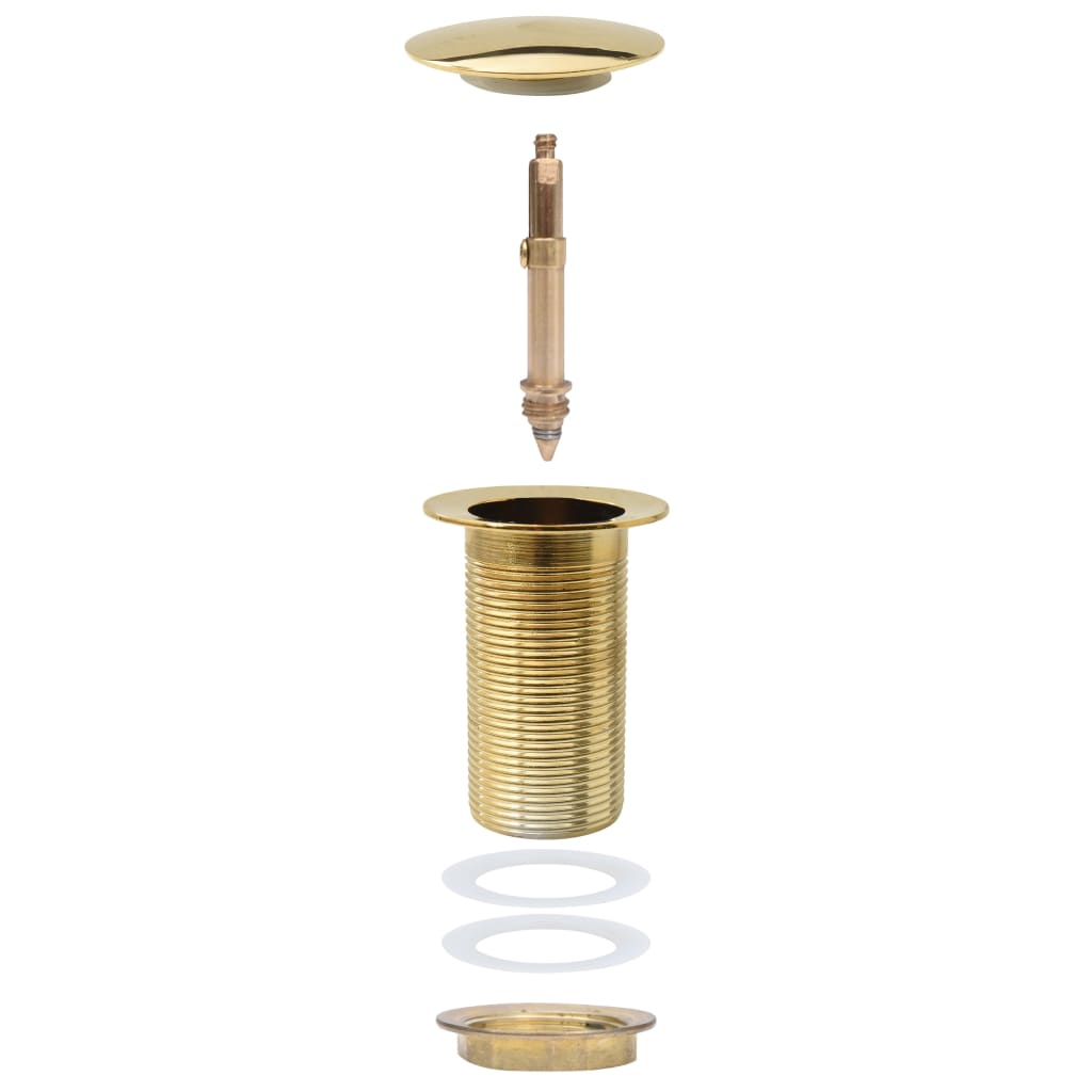 Push Drain without Overflow Function Gold 6.4x6.4x9.1 cm