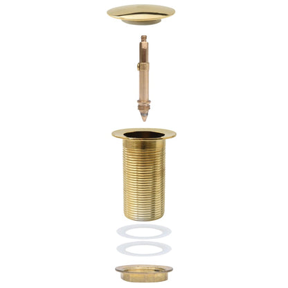 Push Drain without Overflow Function Gold 6.4x6.4x9.1 cm