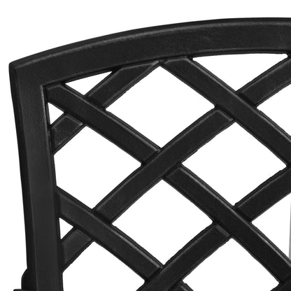 Garden Chairs 4 pcs Cast Aluminium Black