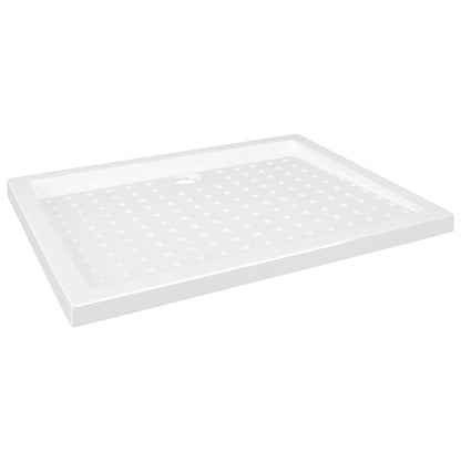 Shower Base Tray with Dots White 90x70x4 cm ABS