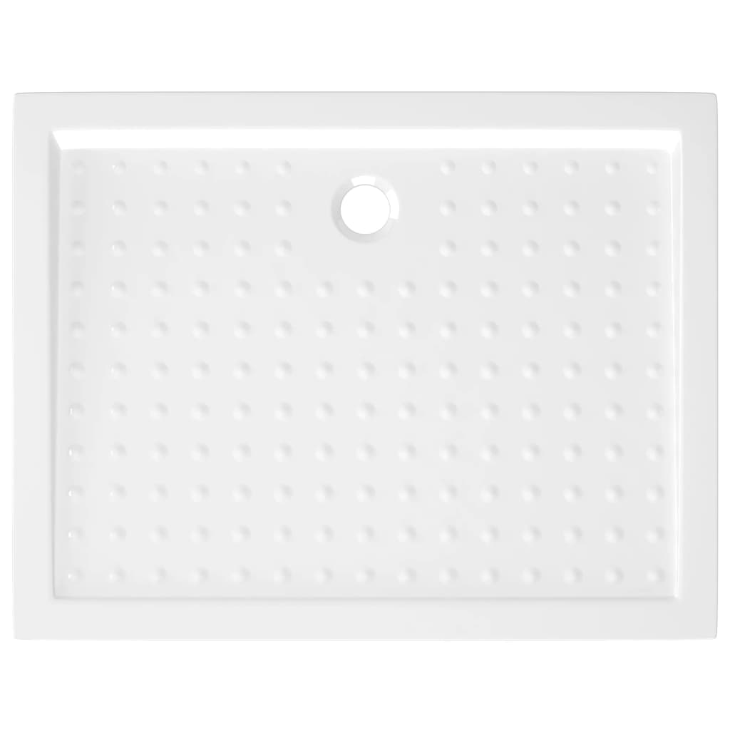 Shower Base Tray with Dots White 90x70x4 cm ABS