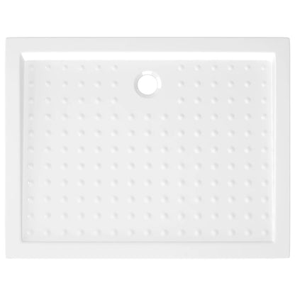 Shower Base Tray with Dots White 90x70x4 cm ABS