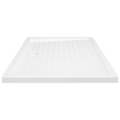 Shower Base Tray with Dots White 80x100x4 cm ABS