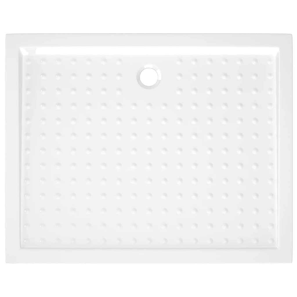 Shower Base Tray with Dots White 80x100x4 cm ABS