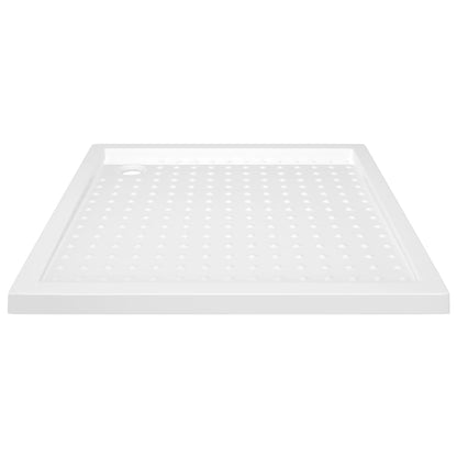 Shower Base Tray with Dots White 80x80x4 cm ABS