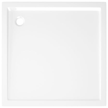 Square ABS Shower Base Tray White 80x80 cm