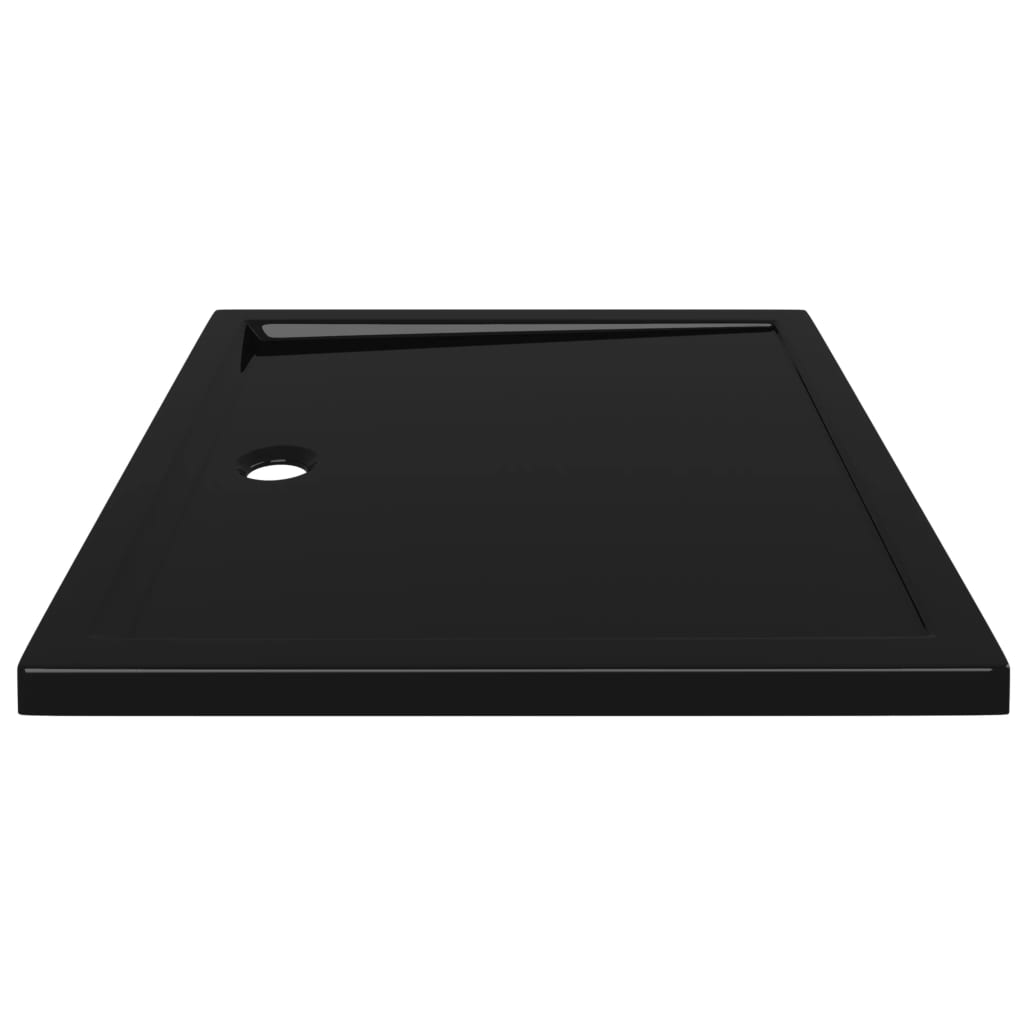 Rectangular ABS Shower Base Tray Black 80x90 cm